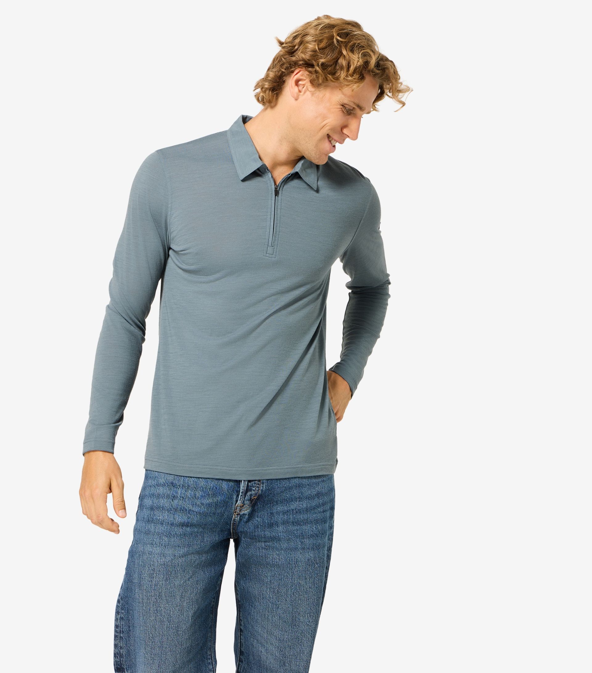 ZIP POLO LS