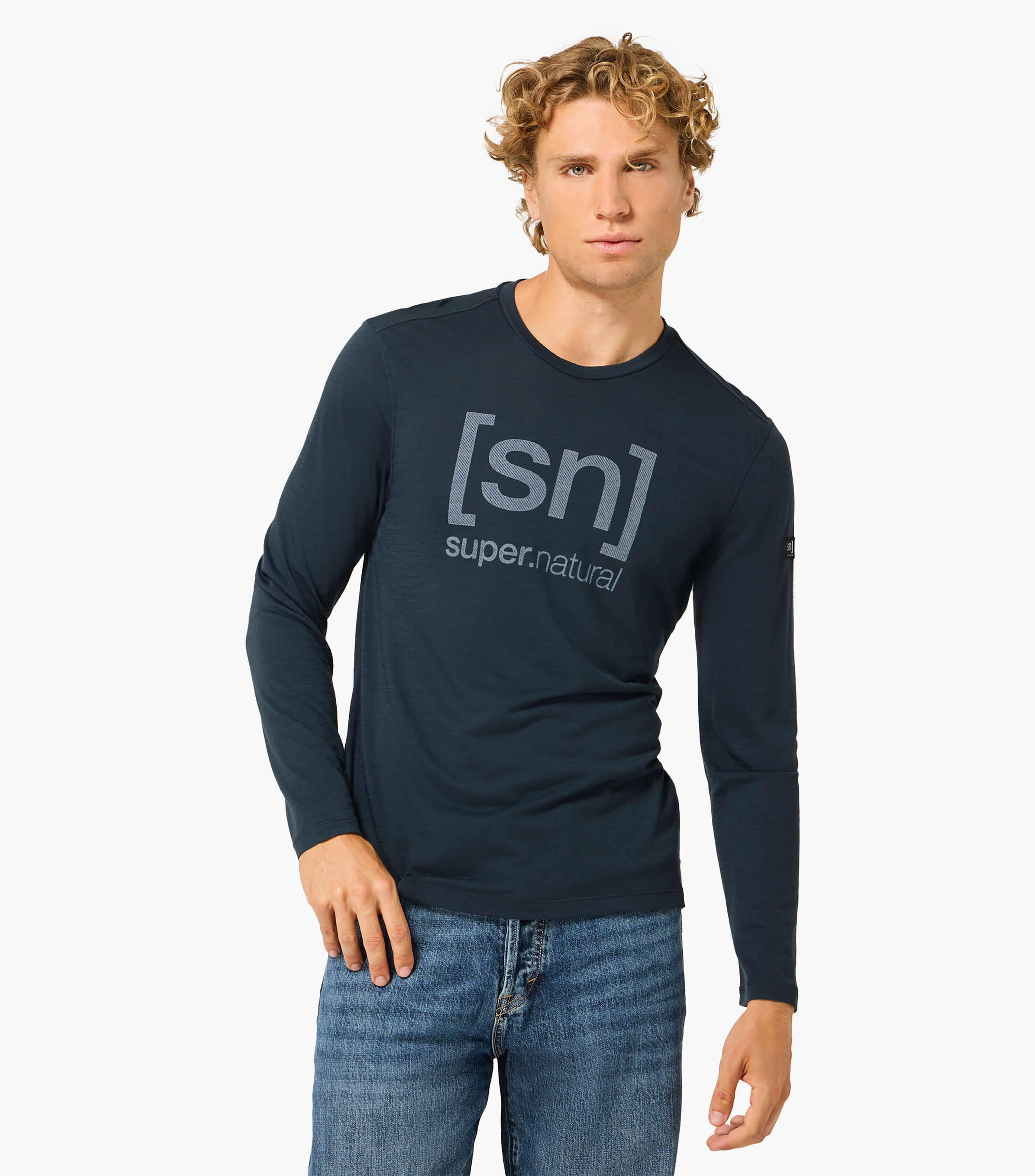 DENIM LOGO SN LS