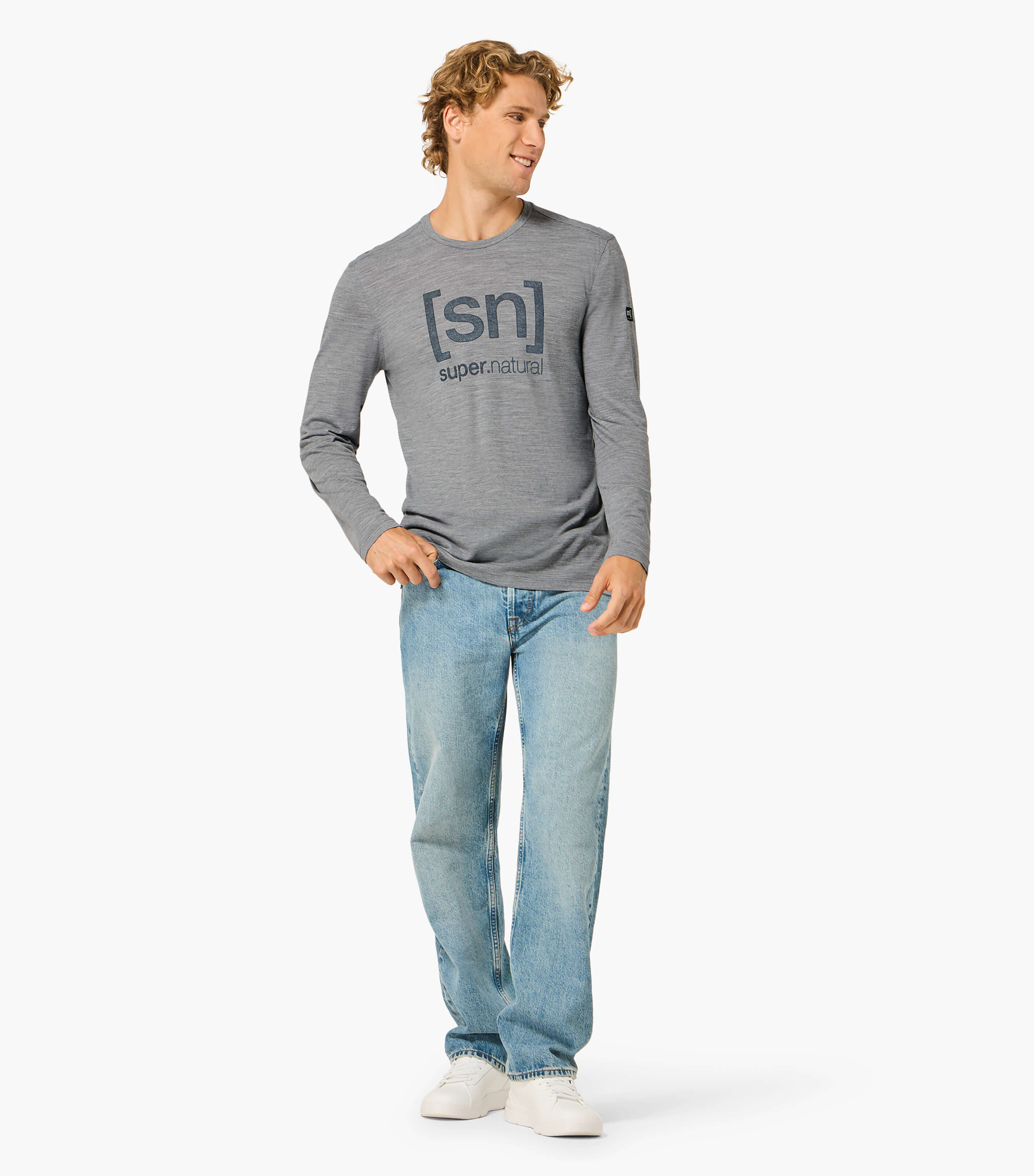 DENIM LOGO SN LS
