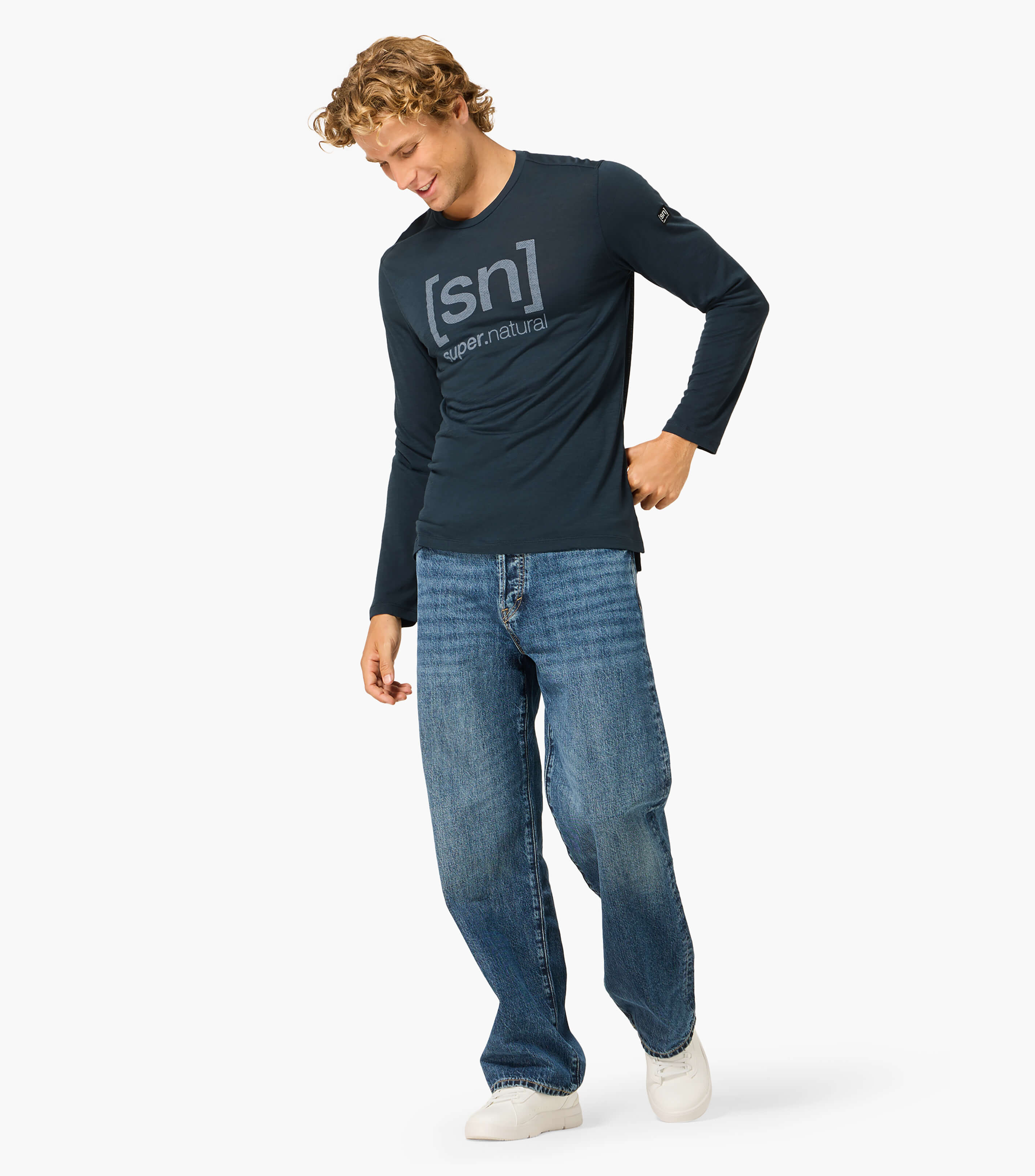 DENIM LOGO SN LS