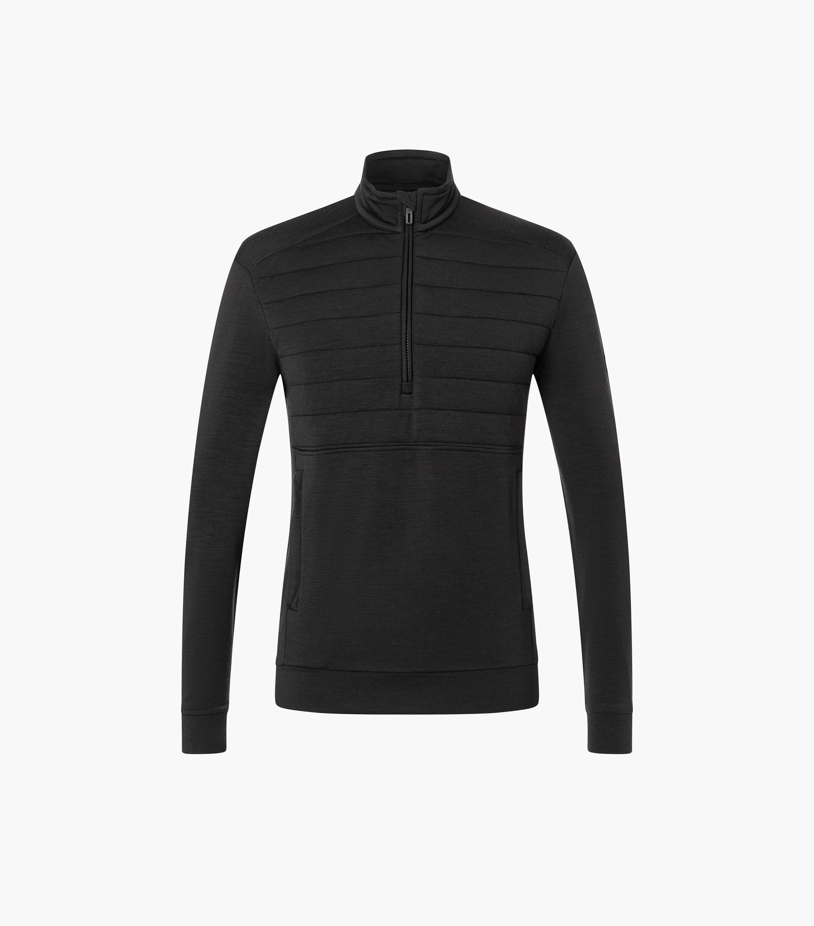 PADDED ZIP TURTLENECK