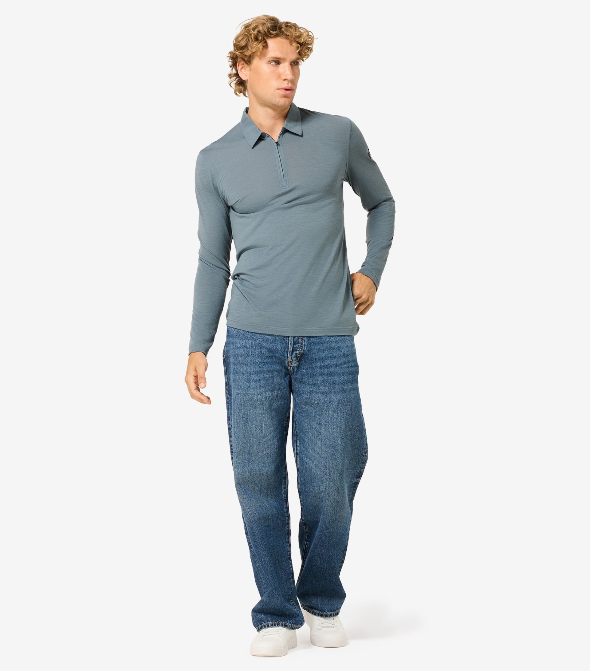 ZIP POLO LS