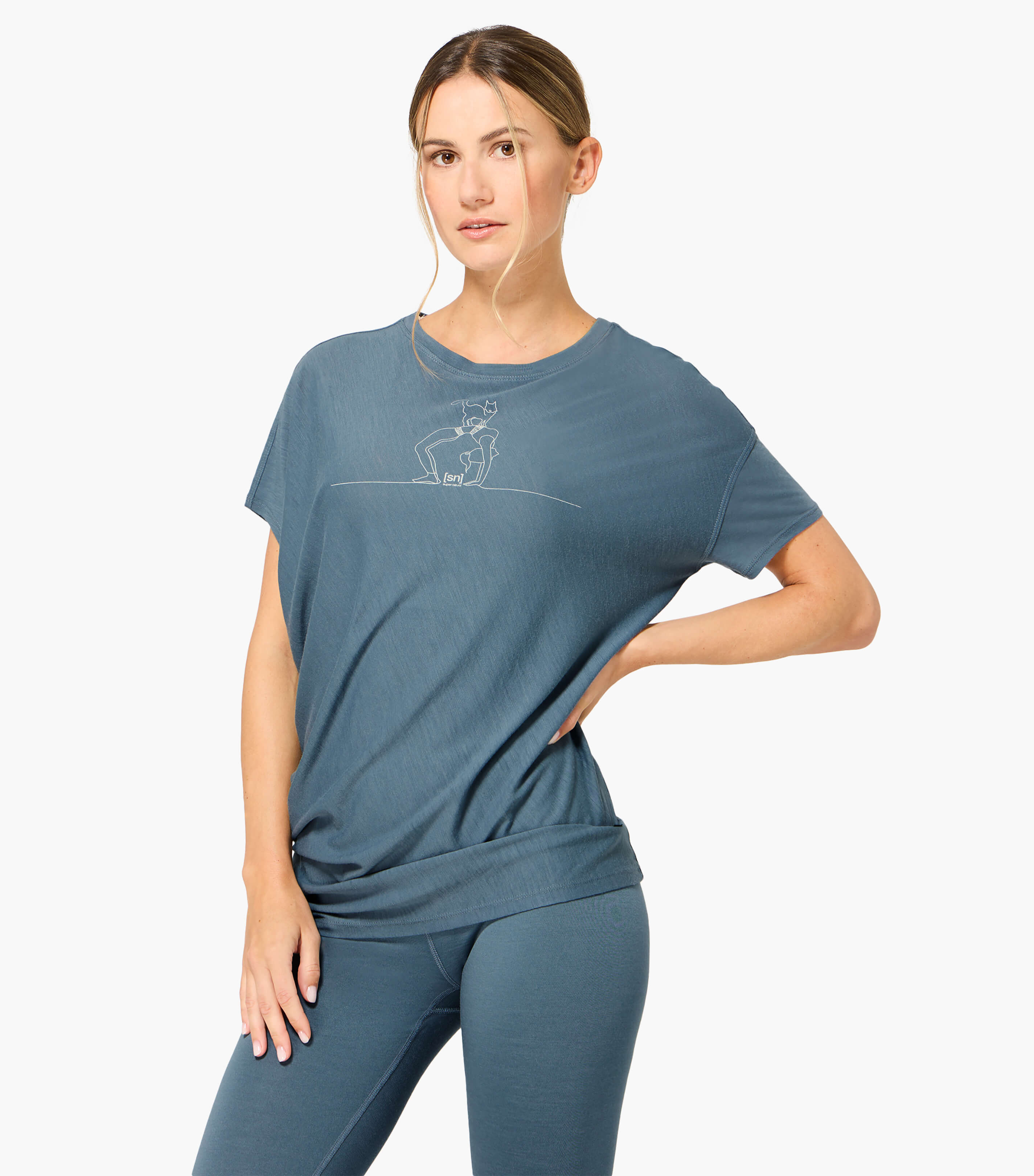 CAT YOGA LOOSE TEE